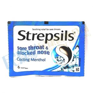 Strepsils<br>SoreThroat&BlockedNose<br>CoolingMenthol<br>6's