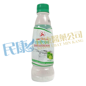 ThreeLegsCooltopiaCoolingWaterLime<br>AirPenyejukBadanCooltopiaCapKakiTigaLimau<br>三腳標清熱水酸柑<br>三脚标清热水酸柑<br>320ml